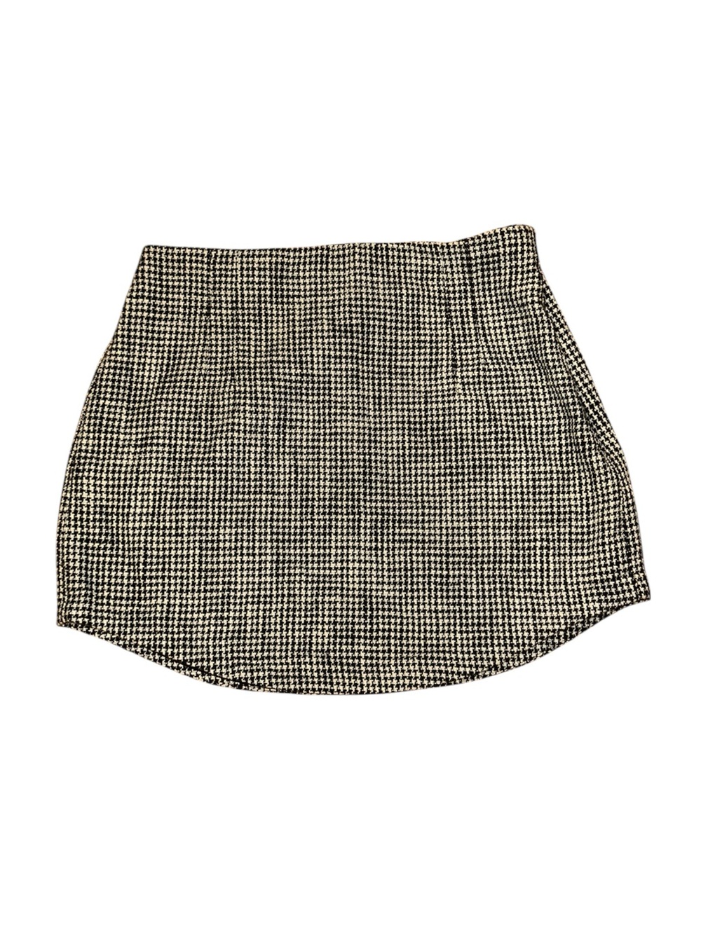 Abercrombie & Fitch Houndstooth Mini Scoop Hem Skirt | Size M